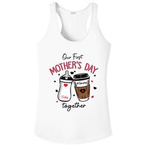 First Mothers Day Gift For Baby 2024 Our First Mothers Day Ladies PosiCharge Competitor Racerback Tank