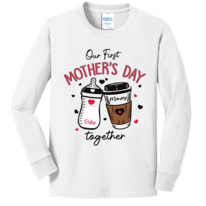 First Mothers Day Gift For Baby 2024 Our First Mothers Day Kids Long Sleeve Shirt