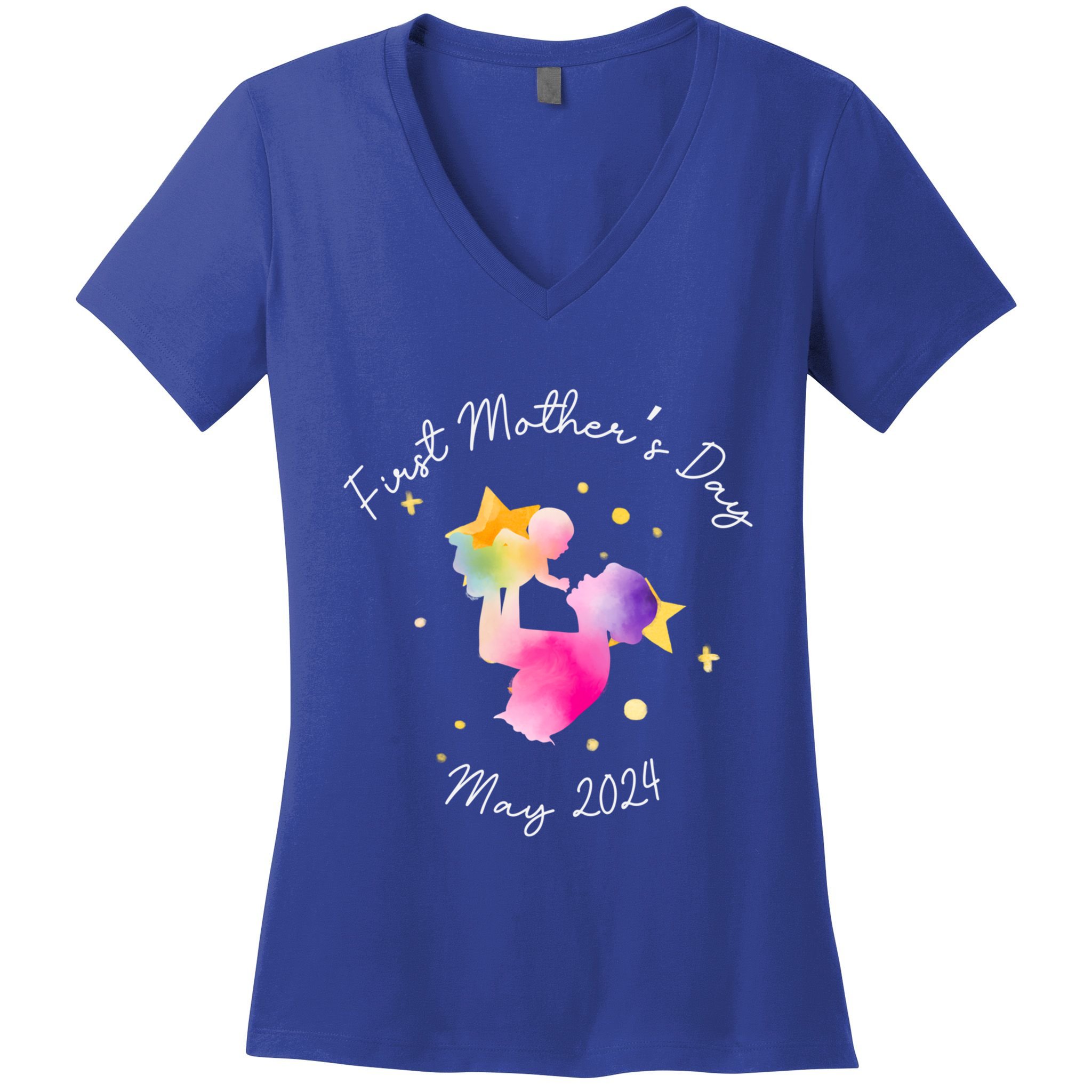 First MotherS Day Mother And New Mom Firsttime Mom Cool Gift Women's V-Neck T-Shirt