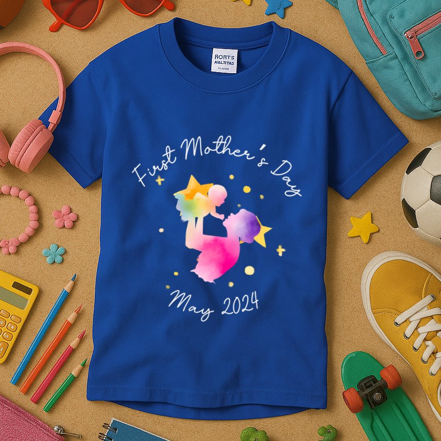 First MotherS Day Mother And New Mom Firsttime Mom Cool Gift Kids T-Shirt