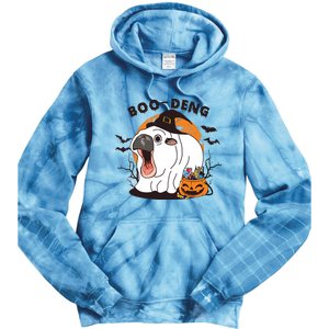 Funny Moo Deng Pumpkin Halloween Costumes Pygmy Hippopotamus Tie Dye Hoodie