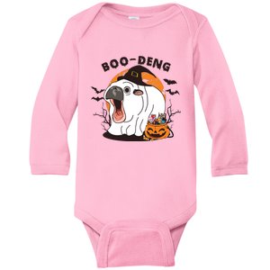 Funny Moo Deng Pumpkin Halloween Costumes Pygmy Hippopotamus Baby Long Sleeve Bodysuit