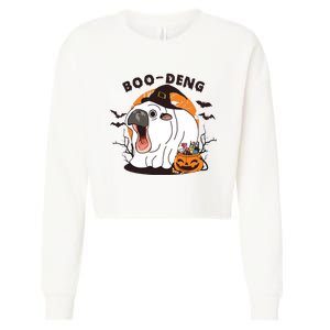 Funny Moo Deng Pumpkin Halloween Costumes Pygmy Hippopotamus Cropped Pullover Crew