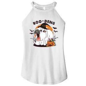 Funny Moo Deng Pumpkin Halloween Costumes Pygmy Hippopotamus Women's Perfect Tri Rocker Tank