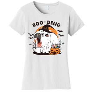 Funny Moo Deng Pumpkin Halloween Costumes Pygmy Hippopotamus Women's T-Shirt