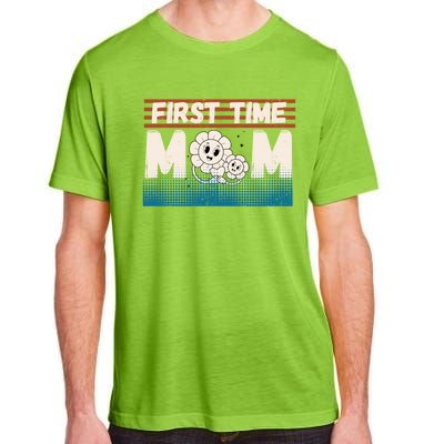 First MotherS Day New Mom Firsttime Mom Blooming Flower Gift Adult ChromaSoft Performance T-Shirt