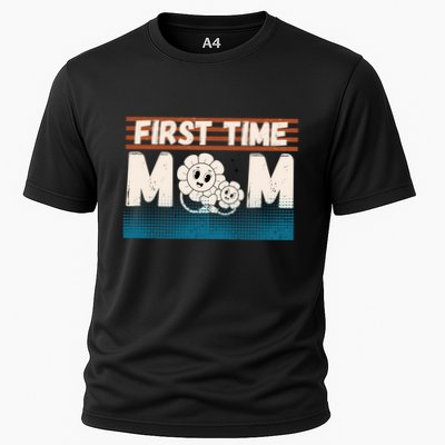 First MotherS Day New Mom Firsttime Mom Blooming Flower Gift Performance Shirt