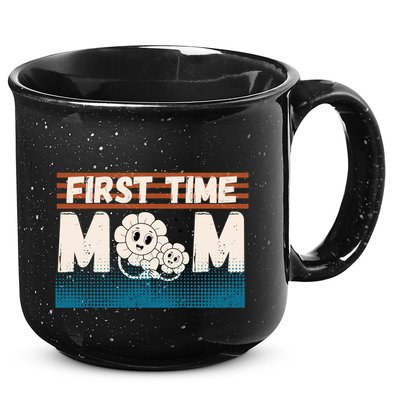 First MotherS Day New Mom Firsttime Mom Blooming Flower Gift 15oz Campfire Ceramic Mug