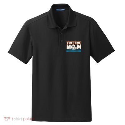 First MotherS Day New Mom Firsttime Mom Blooming Flower Gift Dry Zone Grid Polo