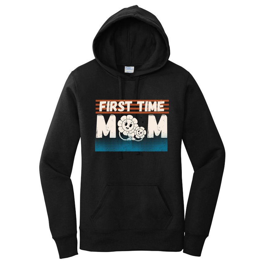 First MotherS Day New Mom Firsttime Mom Blooming Flower Gift Women's Pullover Hoodie