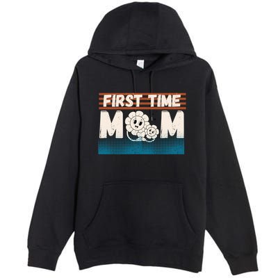 First MotherS Day New Mom Firsttime Mom Blooming Flower Gift Premium Pullover Hoodie