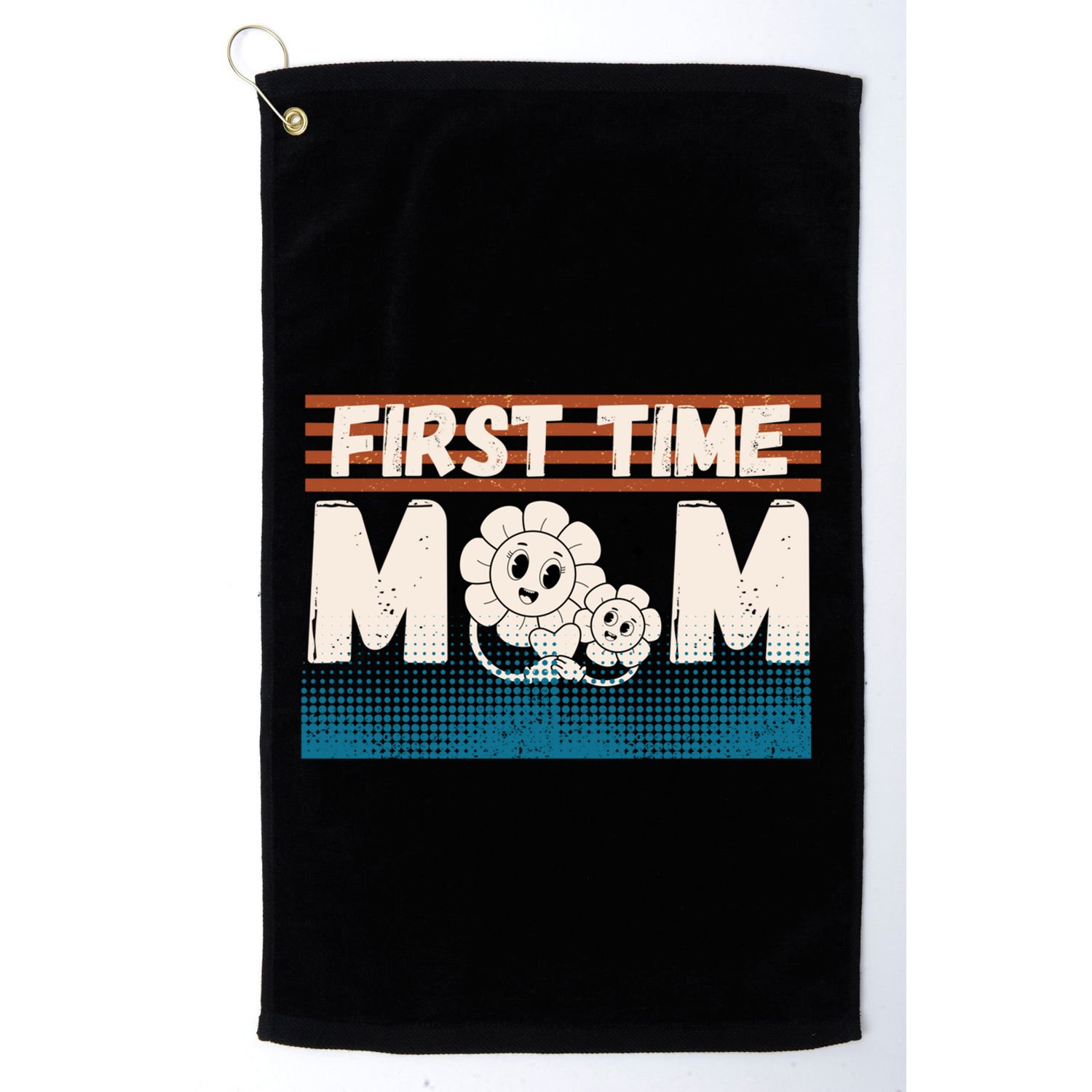 First MotherS Day New Mom Firsttime Mom Blooming Flower Gift Golf Towel