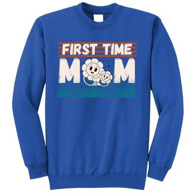 First MotherS Day New Mom Firsttime Mom Blooming Flower Gift Sweatshirt