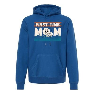 First MotherS Day New Mom Firsttime Mom Blooming Flower Gift Premium Hoodie