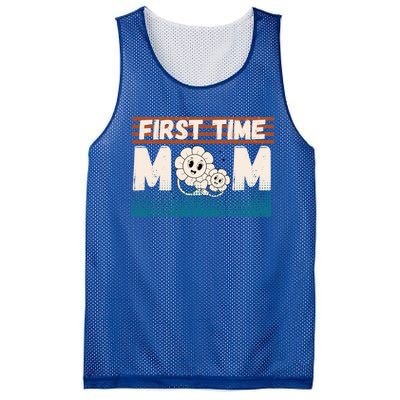 First MotherS Day New Mom Firsttime Mom Blooming Flower Gift Mesh Reversible Basketball Jersey Tank