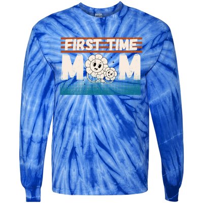 First MotherS Day New Mom Firsttime Mom Blooming Flower Gift Tie-Dye Long Sleeve Shirt