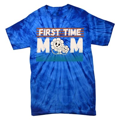 First MotherS Day New Mom Firsttime Mom Blooming Flower Gift Tie-Dye T-Shirt