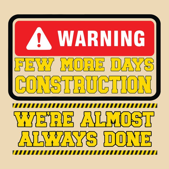 Few More Days Construction Company Construction Workers Zip Tote Bag