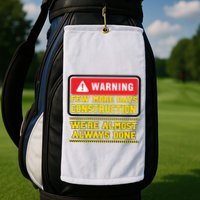 Few More Days Construction Company Construction Workers Golf Towel