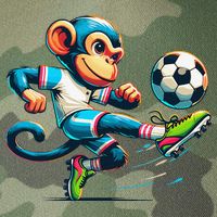 Funny Monkey Design Monkey Playing Soccer Legacy Tie Dye Trucker Hat