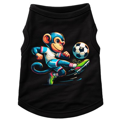 Funny Monkey Design Monkey Playing Soccer Doggie Tank