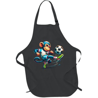 Funny Monkey Design Monkey Playing Soccer Apron