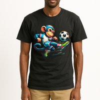 Funny Monkey Design Monkey Playing Soccer Tall T-Shirt