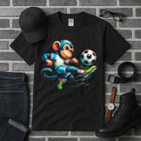Funny Monkey Design Monkey Playing Soccer Tall T-Shirt