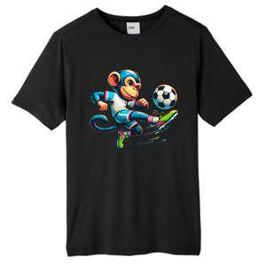 Funny Monkey Design Monkey Playing Soccer Tall Fusion ChromaSoft Performance T-Shirt