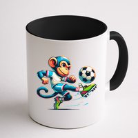 Funny Monkey Design Monkey Playing Soccer Mug