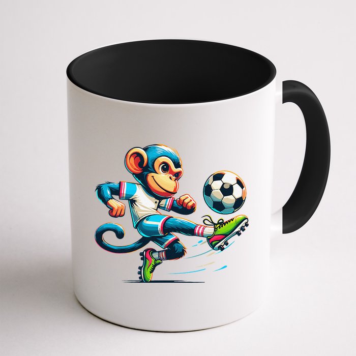Funny Monkey Design Monkey Playing Soccer Mug