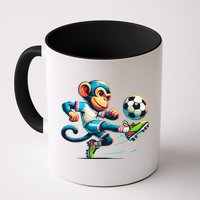 Funny Monkey Design Monkey Playing Soccer Mug
