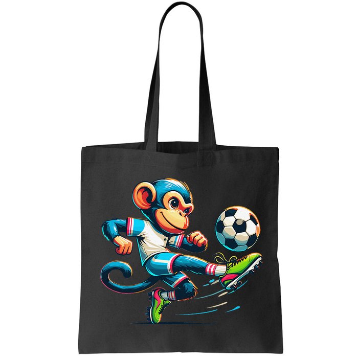Funny Monkey Design Monkey Playing Soccer Bag