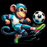 Funny Monkey Design Monkey Playing Soccer Baby Bodysuit