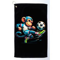 Funny Monkey Design Monkey Playing Soccer Golf Towel