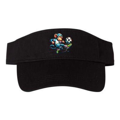 Funny Monkey Design Monkey Playing Soccer Visor
