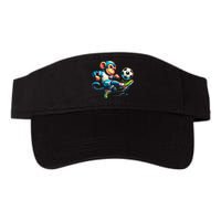 Funny Monkey Design Monkey Playing Soccer Visor