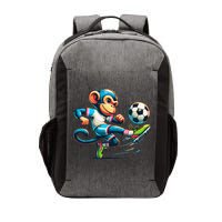 Funny Monkey Design Monkey Playing Soccer Vector Backpack