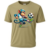 Funny Monkey Design Monkey Playing Soccer Performance Shirt