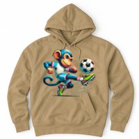 Funny Monkey Design Monkey Playing Soccer Hoodie