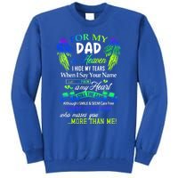 For My Dad In Heaven I Hide My Tears Who Miss You Meaningful Gift Tall Sweatshirt