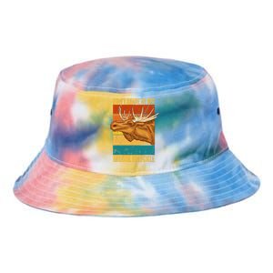 Funny Moose Don't Stare At My Moose Knuckle Tie Dye Newport Bucket Hat