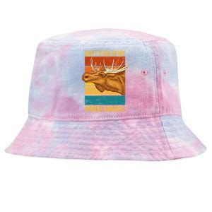 Funny Moose Don't Stare At My Moose Knuckle Tie-Dyed Bucket Hat