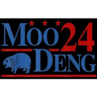 Funny Moo Deng 2024 Cute Baby Hippo Moo Deng Gift Bumper Sticker