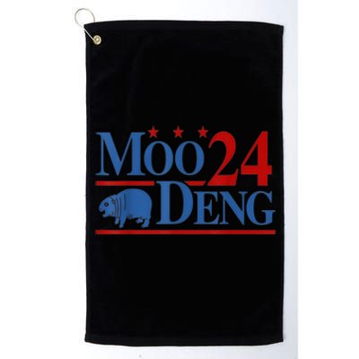 Funny Moo Deng 2024 Cute Baby Hippo Moo Deng Gift Platinum Collection Golf Towel