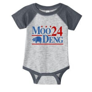 Funny Moo Deng 2024 Cute Baby Hippo Moo Deng Gift Infant Baby Jersey Bodysuit