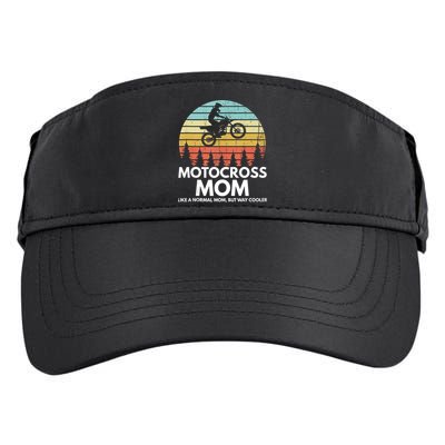 Funny Motocross Dirt Bike Mom Retro 70s Motocross Braaap Adult Drive Performance Visor
