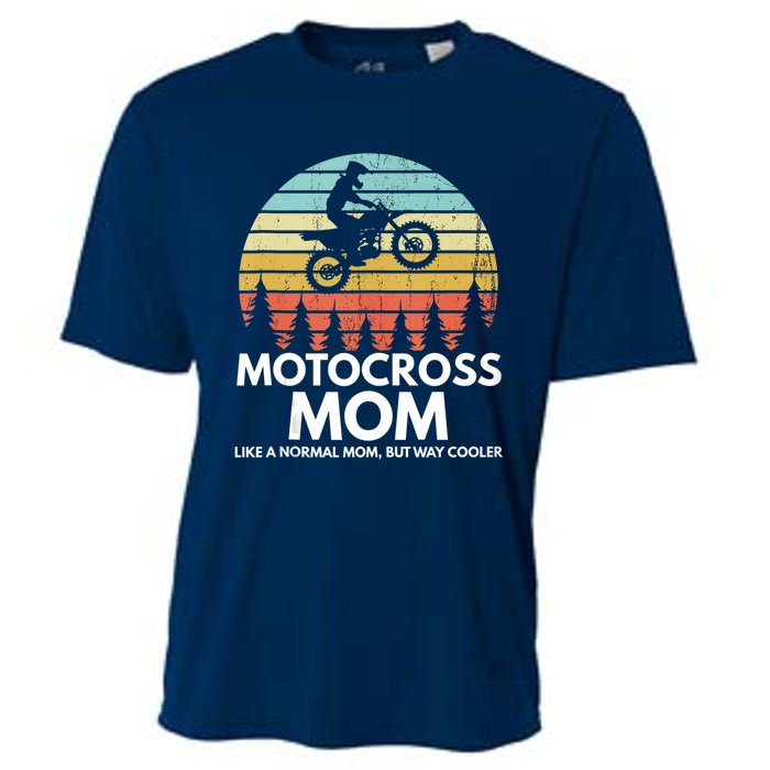 Funny Motocross Dirt Bike Mom Retro 70s Motocross Braaap Cooling Performance Crew T-Shirt