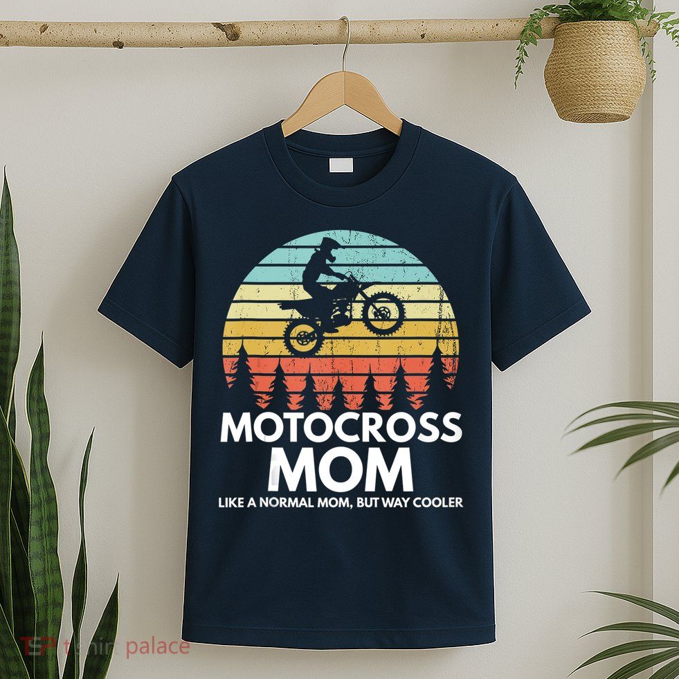 Funny Motocross Dirt Bike Mom Retro 70s Motocross Braaap T-Shirt