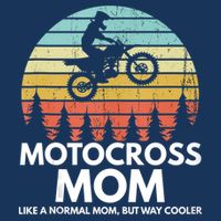 Funny Motocross Dirt Bike Mom Retro 70s Motocross Braaap V-Neck T-Shirt